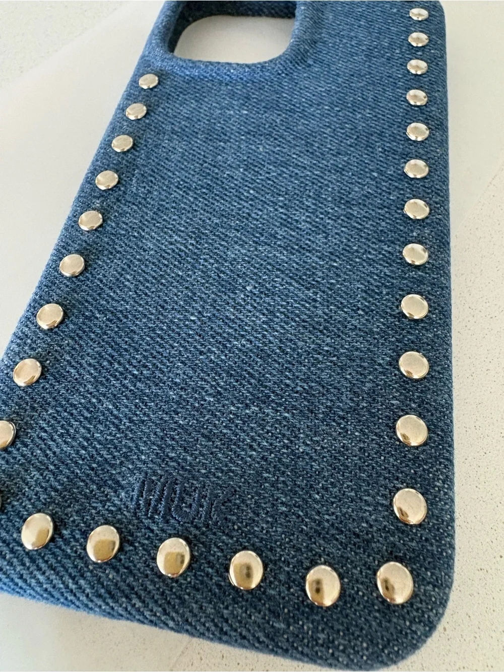 Navy Blue Rhinestone Phone Case - Decorative Protective Cover